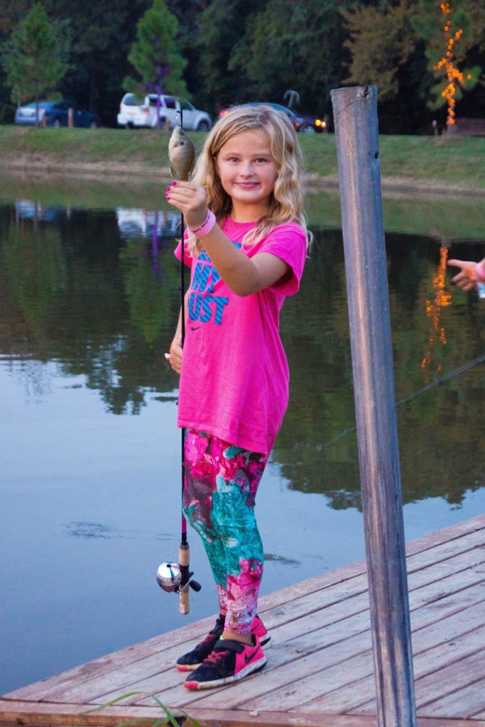 girl fishing