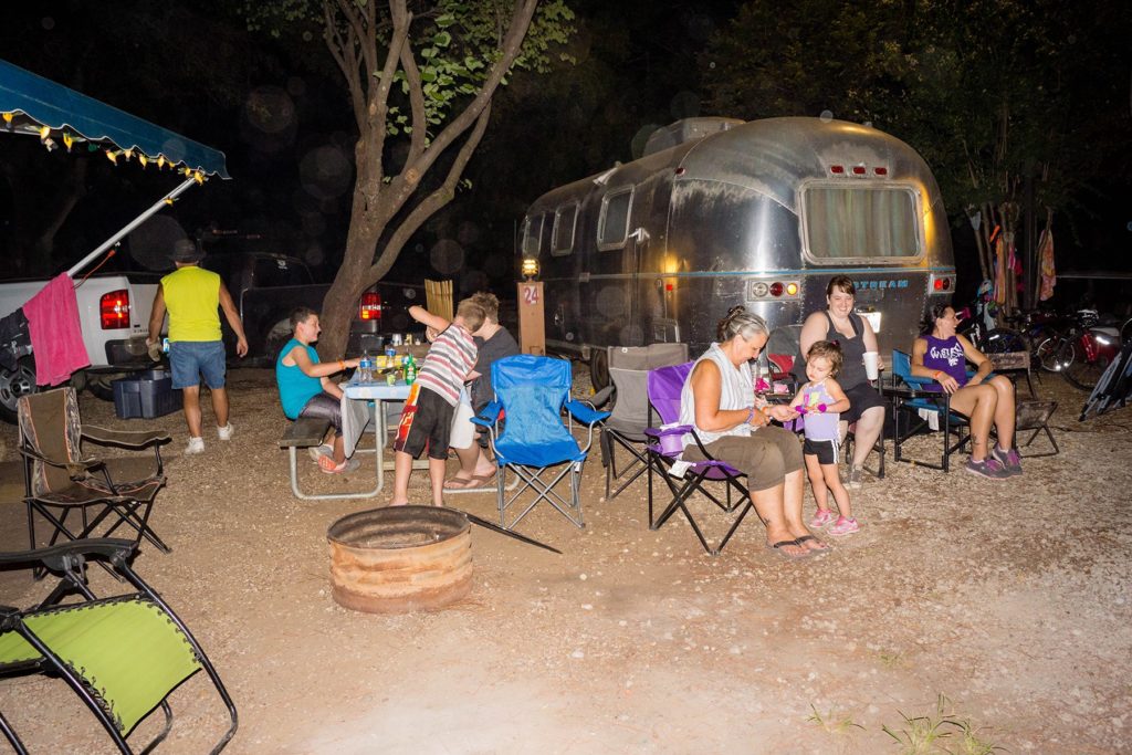 family at rv site