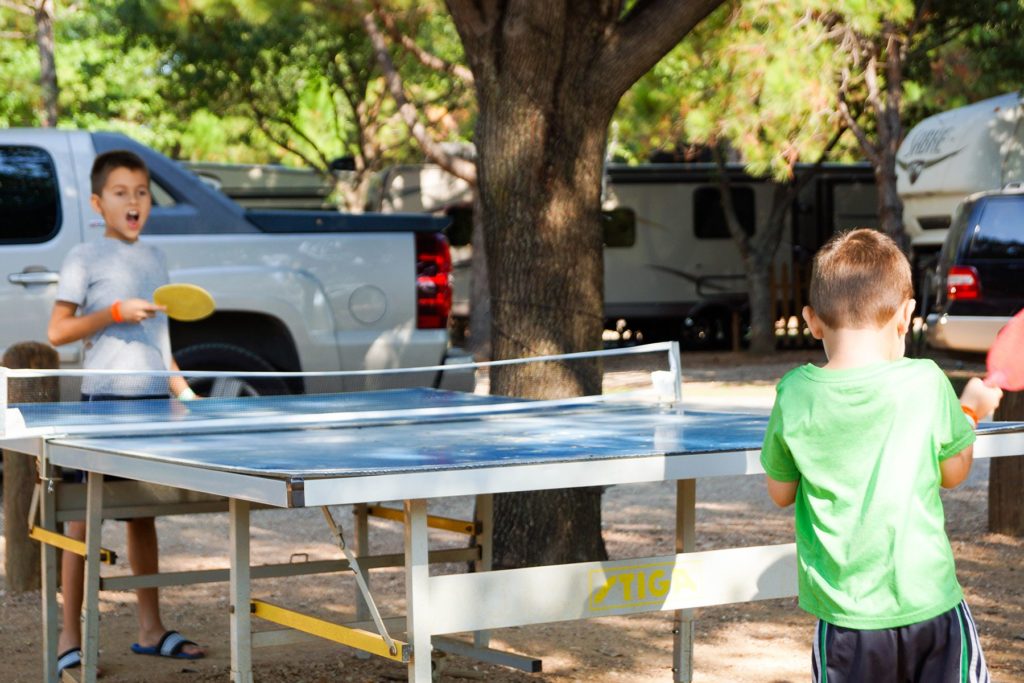 kids playing ping pong