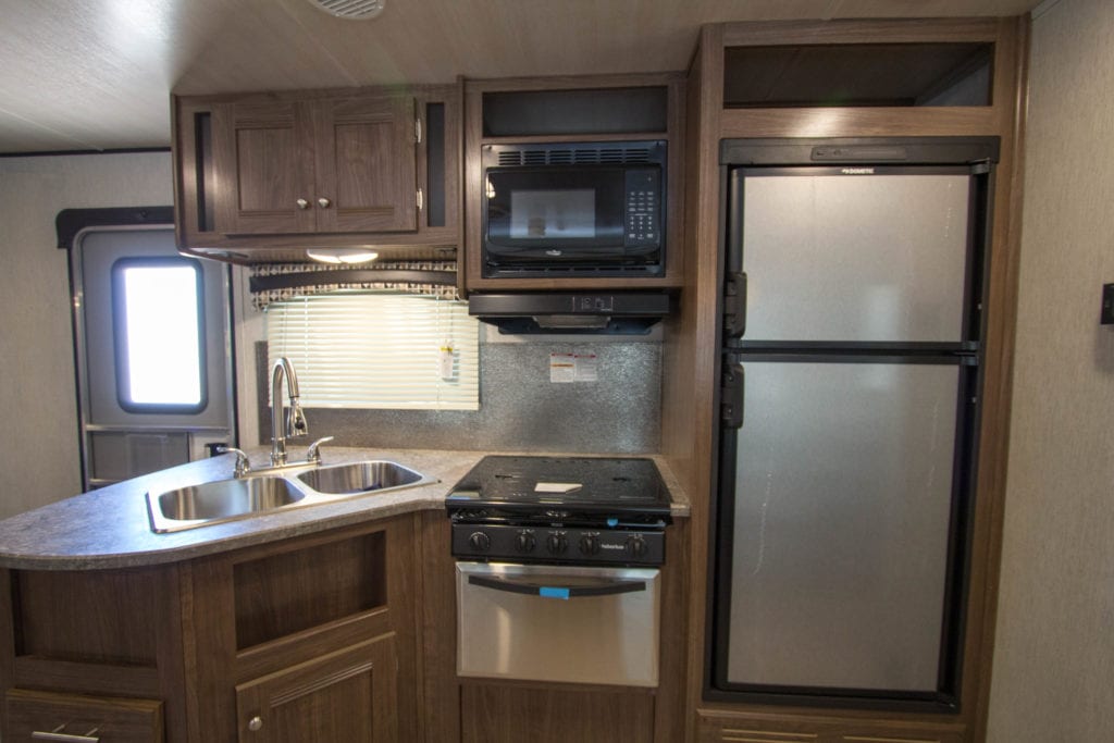 Family RV Rental kitchen