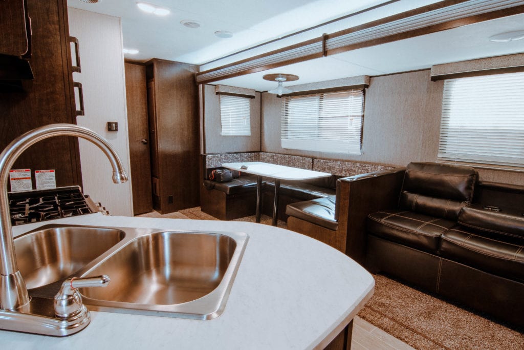 Family RV Rental Living Room