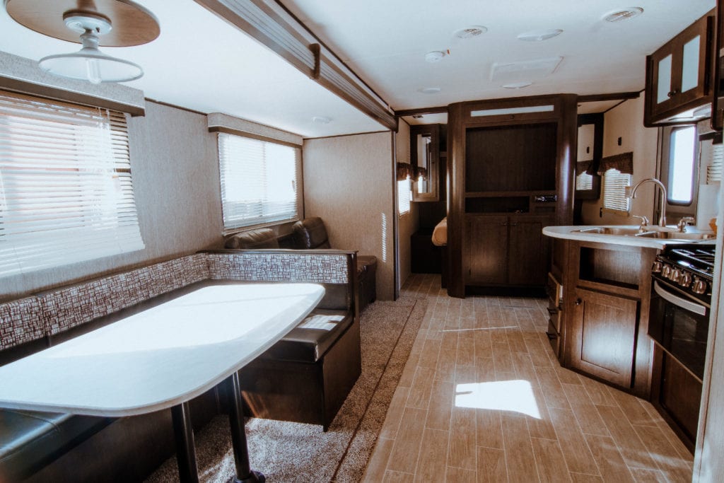 Family RV Rental Toward Master Bedroom