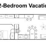 Suite 2 Bedroom Vacation Cabin Floor Plan