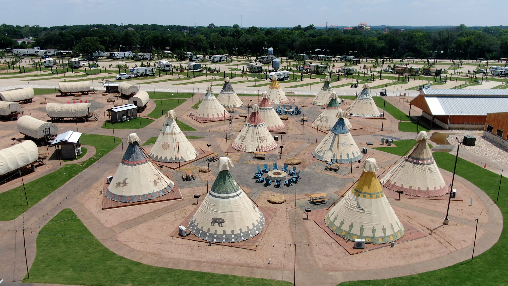 tipi circle overhead photo