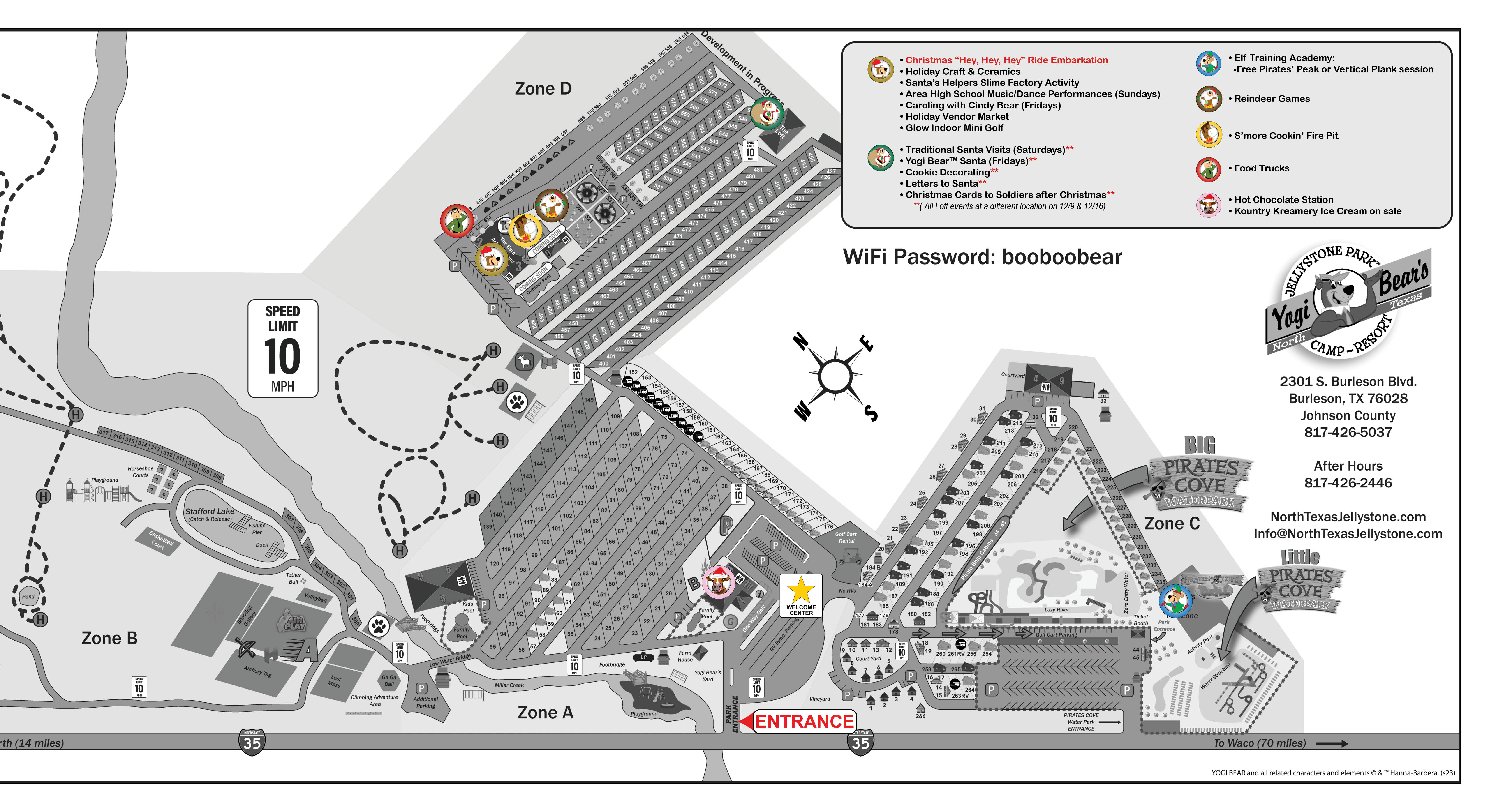 Yogi Bear's Yuletide Celebration Event Map