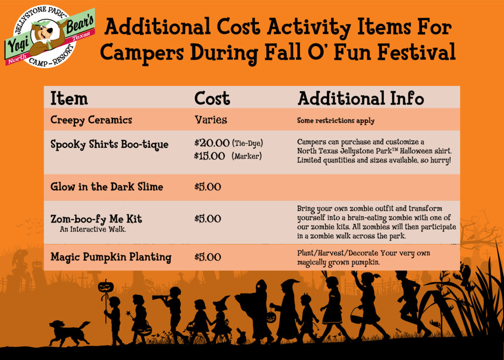 Additional Cost Fall O Fun Events